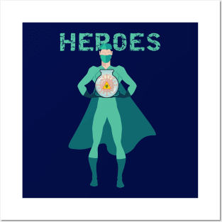 Health Super Hero Posters and Art